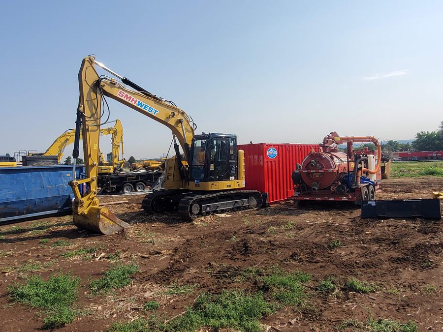SMH West excavator staged on a Colorado jobsite