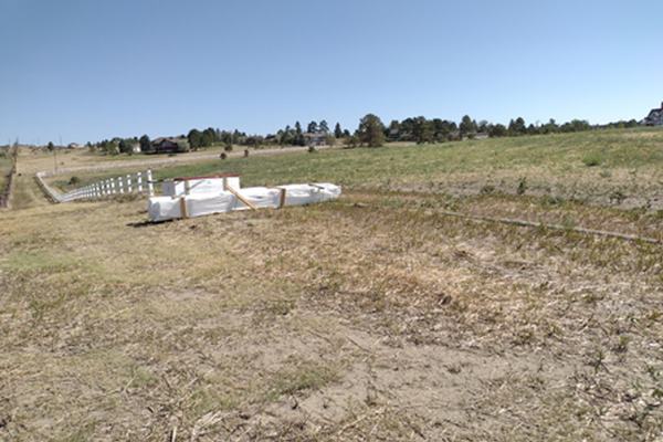 Fencing materials staged on site