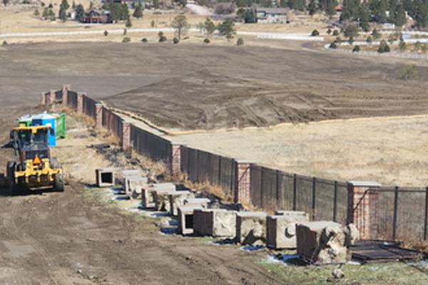 New iron fencing and spillway work