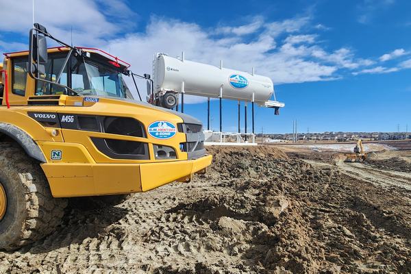 SMH West haul truck on a grading site